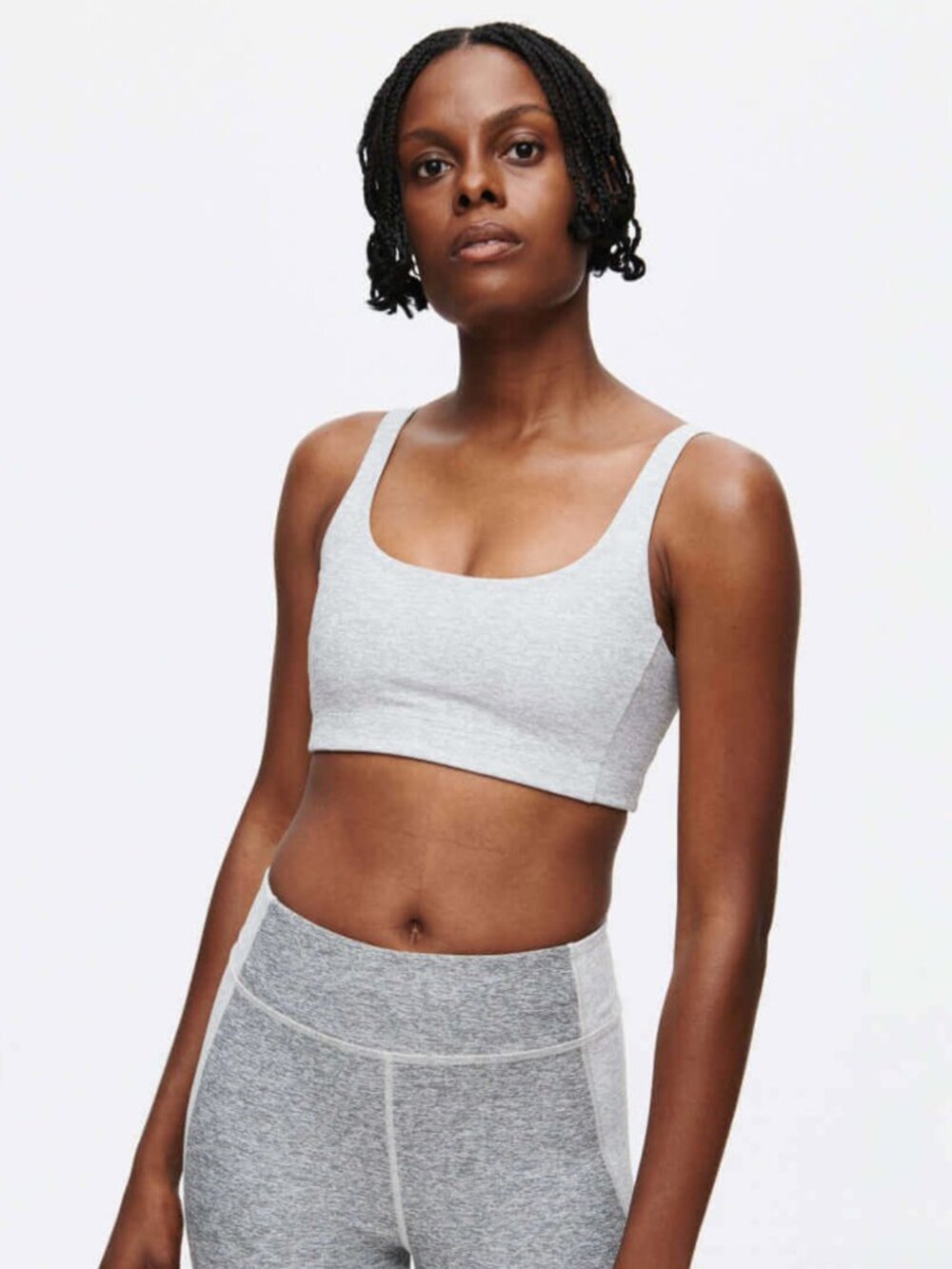 Outdoor Voices Double Time Bra in Dove (S)